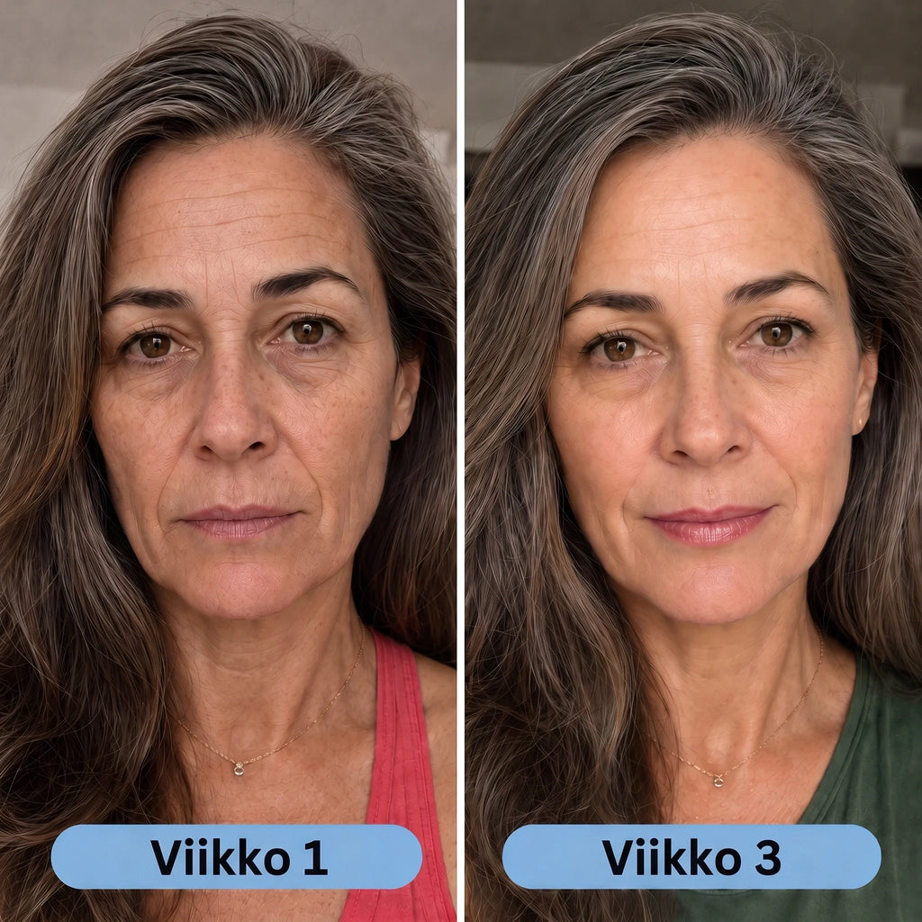 Ennen ja jälkeen: viikko 1 ja 3