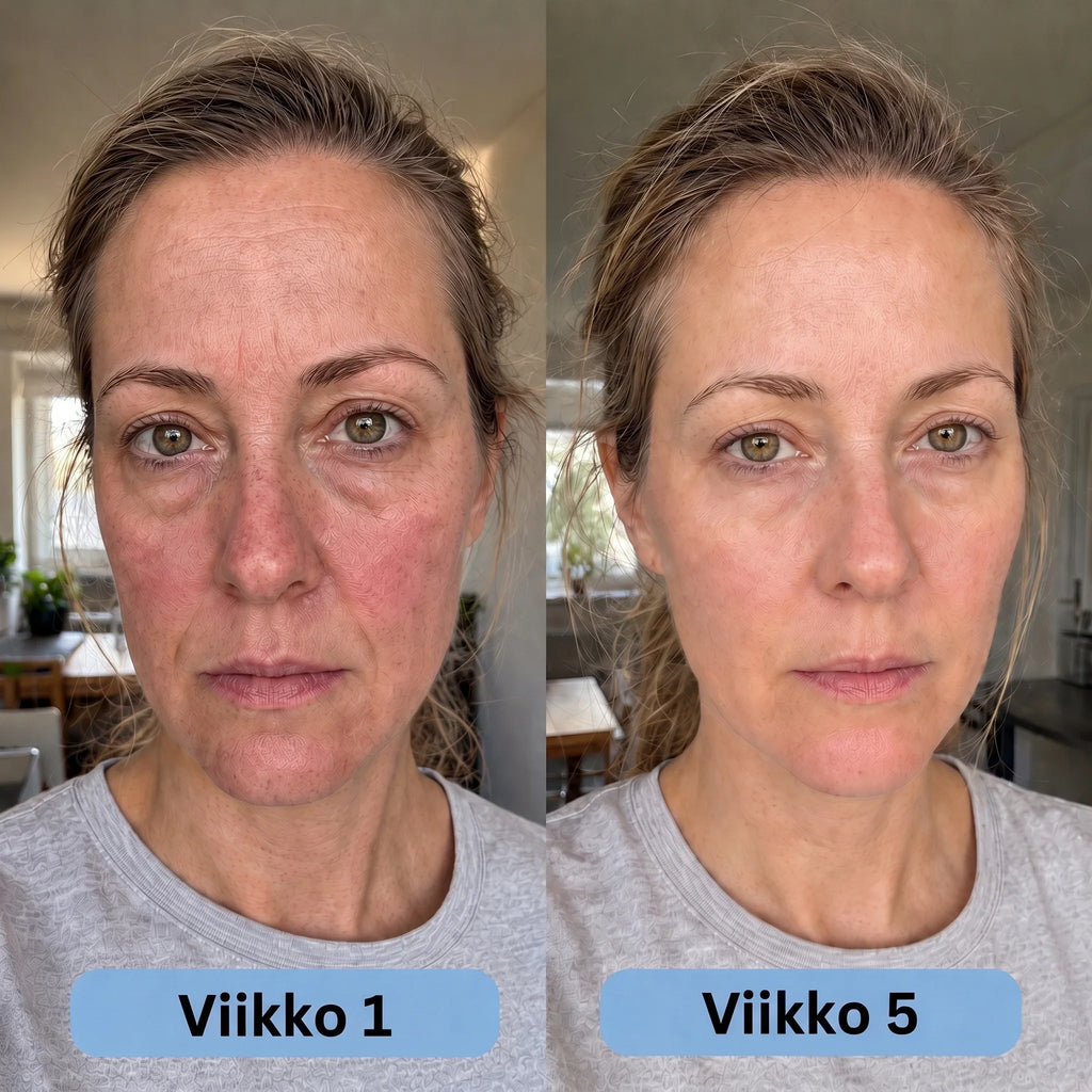 Ennen ja jälkeen: viikko 1 ja 5